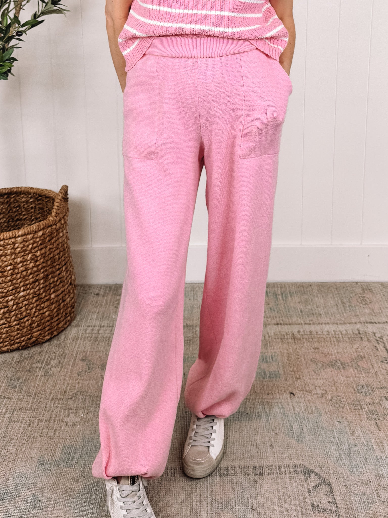 AND Women Pink half-elasticated waistband Pants